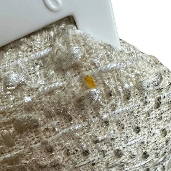 MAC White & Silver Tweed Cosmetics Case Clutch - Picture 9 of 9